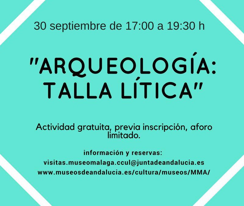 Talla Lítica en el Museo Arqueológico de Málaga 30 de Septiembre